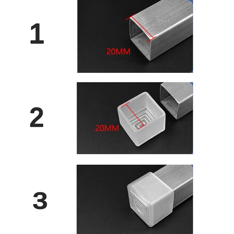 Transparent Furniture Leg Foot Protector Table And Chair Foot Cover PVC Wear-resistant Floor Protector Pads Pipe Plugs