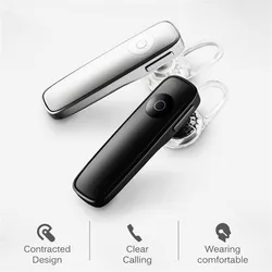 M165 Mini Bluetooth Headset Stereo Hands-free Ear-hook Wireless Microphone with Microphone Suitable for All Smart Phones