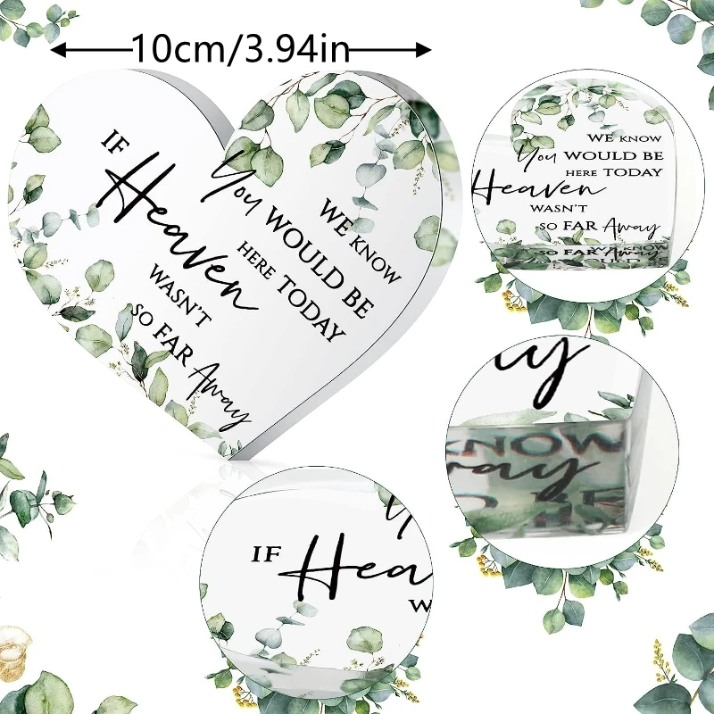 Beautiful Style Heart Acrylic Memorial Sign - 