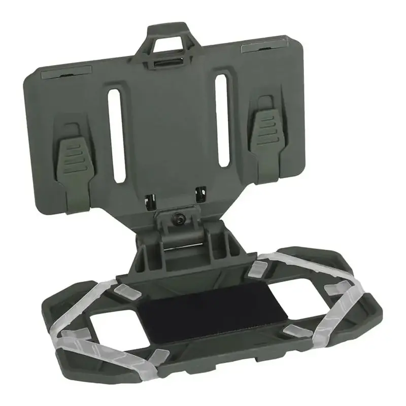 AA90-Airsoft Phone Plate Molle Carrier Outdoor Navigation Board, Quick Access Foldable Holder Vest Chest Mount Bracket