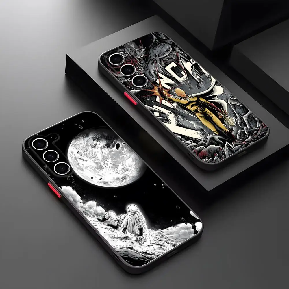 Anime One Punch Man Phone Case Matte Transparent For Samsung S25Plus S22 FE S23 Ultra S24 Plus S25 21 Luxury Back Cover