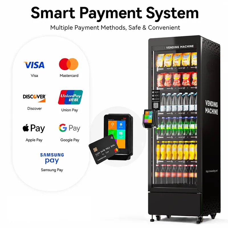 Máquina Expendedora Automática de Autoservicio, Máquina Expendedora de Bebidas Refrigeradas de Gran Capacidad