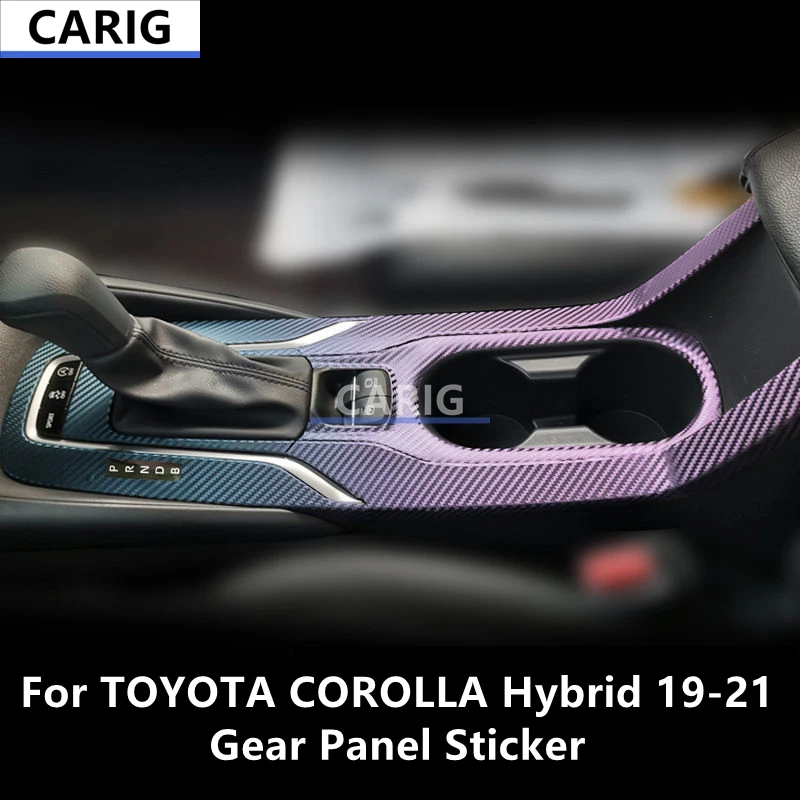 

For TOYOTA COROLLA Hybrid 19-21 Gear Panel Sticker Modified Carbon Fiber Interior Car Protective Film Accessories Modification