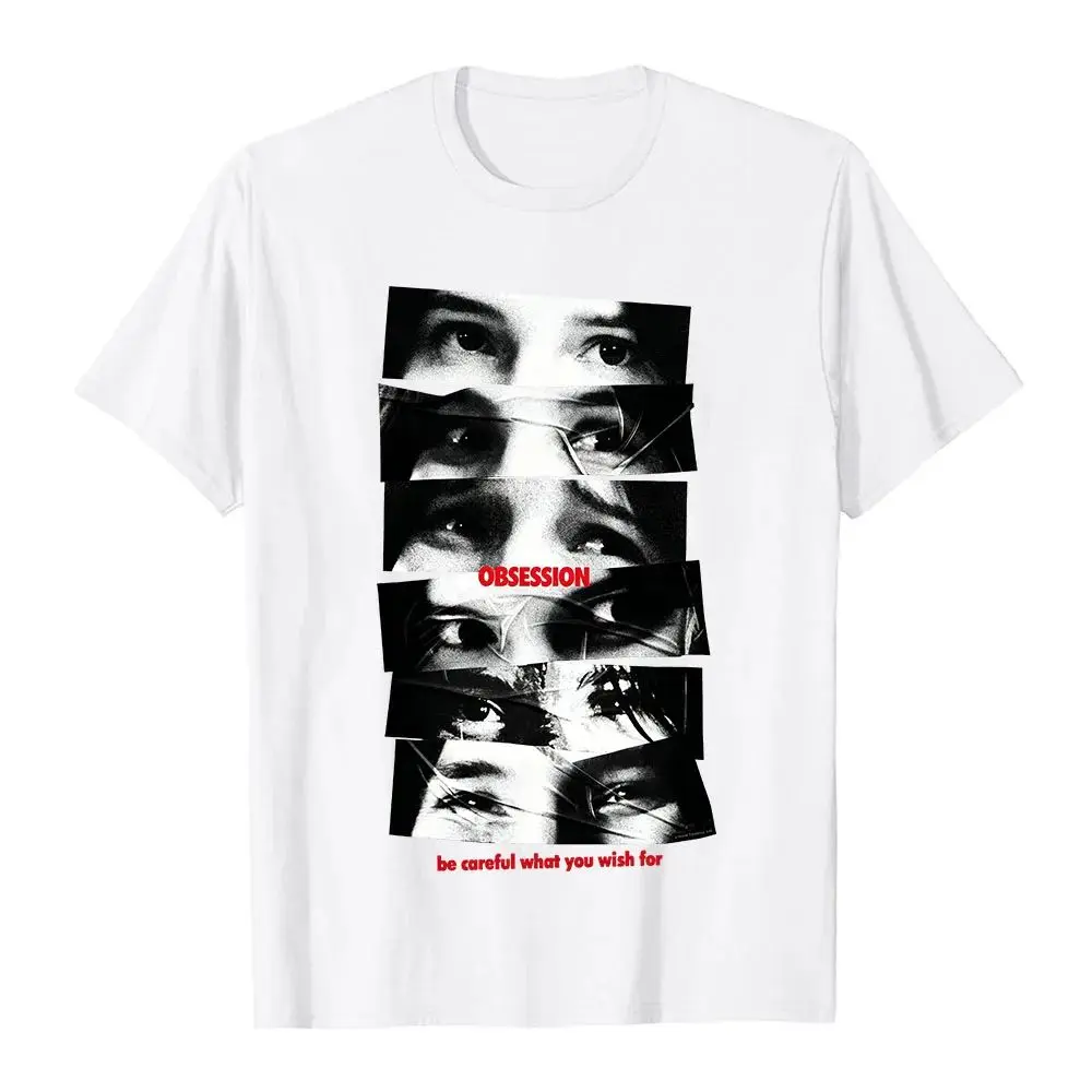 Camiseta Y2K de Moda Urbana Hip Hop con Diseño Gráfico de Ojos de Nikki de la Película Obsession, Estilo Casual Holgado Unisex para Verano