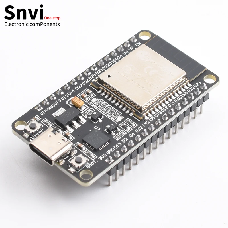 

Snvi ESP32 Development Board CP2102 TYPE-C/MICRO USB WiFi+Bluetooth Ultra-Low Power Consumption Dual Core ESP-32S ESP32-WROOM