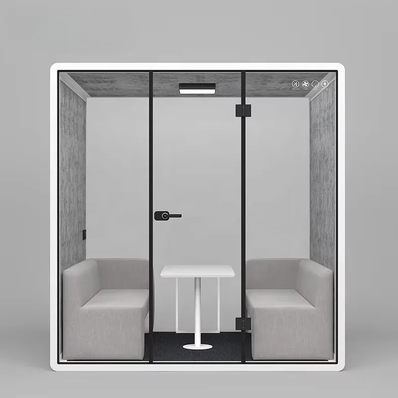 Office Sound Isolation Pod Freestanding Quiet Booth Ventilated Soundproof Cabin for Meeting Call Room Home Working Space