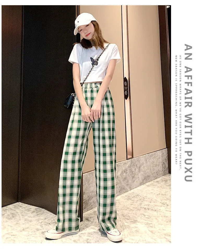 Fashion Casual Checked Red Tartan Pajama Pants Soft Comfortable Elastic Waistband New Women\'s Checkered Sleepwear Home Lounge Pa