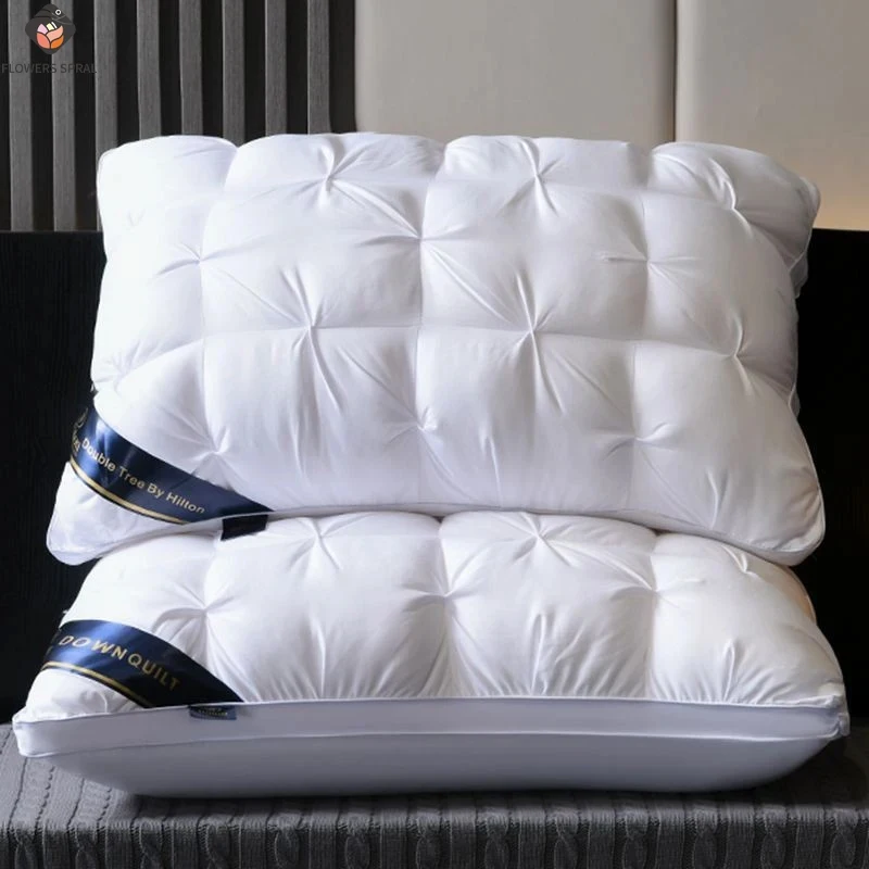 1 Piece Of Comfortable Sleeping Pillow Exclusively For Five-Star Hotels, Soft Double-Sided Washed Solid Color Pillow