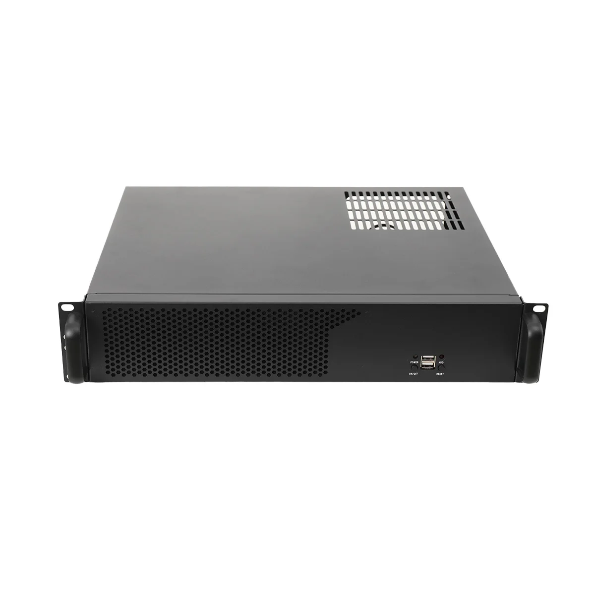 2U Chassis Aluminum Panel Ultra Short Industrial Control Server Chassis Data Storage Motherboard Server Case