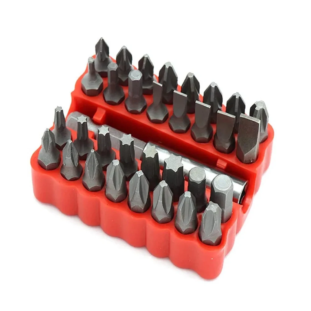 33pcs Safety Bit Set Magnetic Security Screwdriver Bit Torq Torx Hexagonal Star Spanner Electric Holder Bits Set for Screwing - view 3
