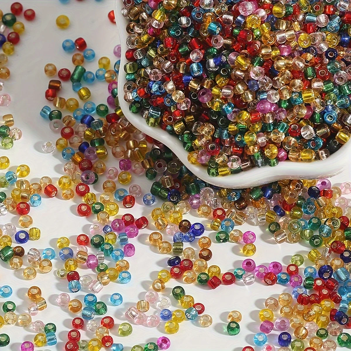 10tebe/set 2MM Boho Style Glass Seed Beads Random Color Multiple Colors Sliver-Lined Uniform Garment Embroidery Accessories