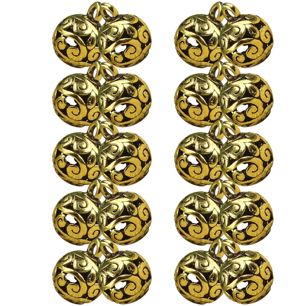 

Openwork Flower Ball Pendant Alloy Charms Vintage Decorative DIY Jewelry Accessories Hollow Pendants Home Crafts Gift Wrapping
