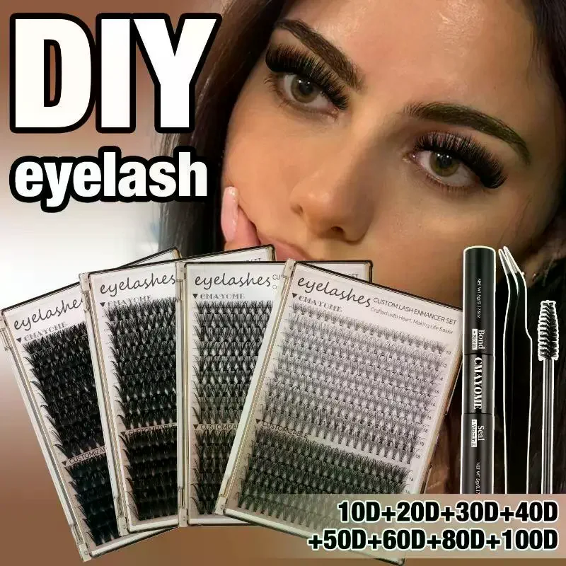 10D-100D 3D つけまつげキット DIY セグメント - Eyelash Extension Single Lash のレビューと価格