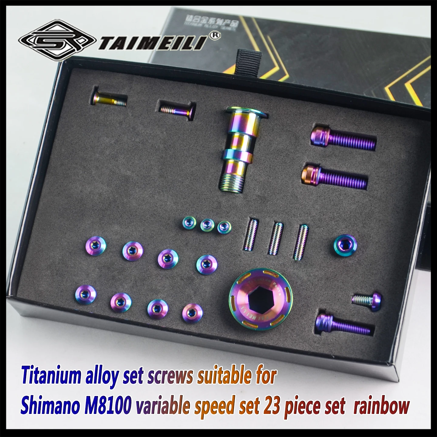 TAIMEILI GR5 TC4 Titanium Alloy Set Screws Kit 23PCS, Compatible Shimano M8100 Modification Replacement Lightweight