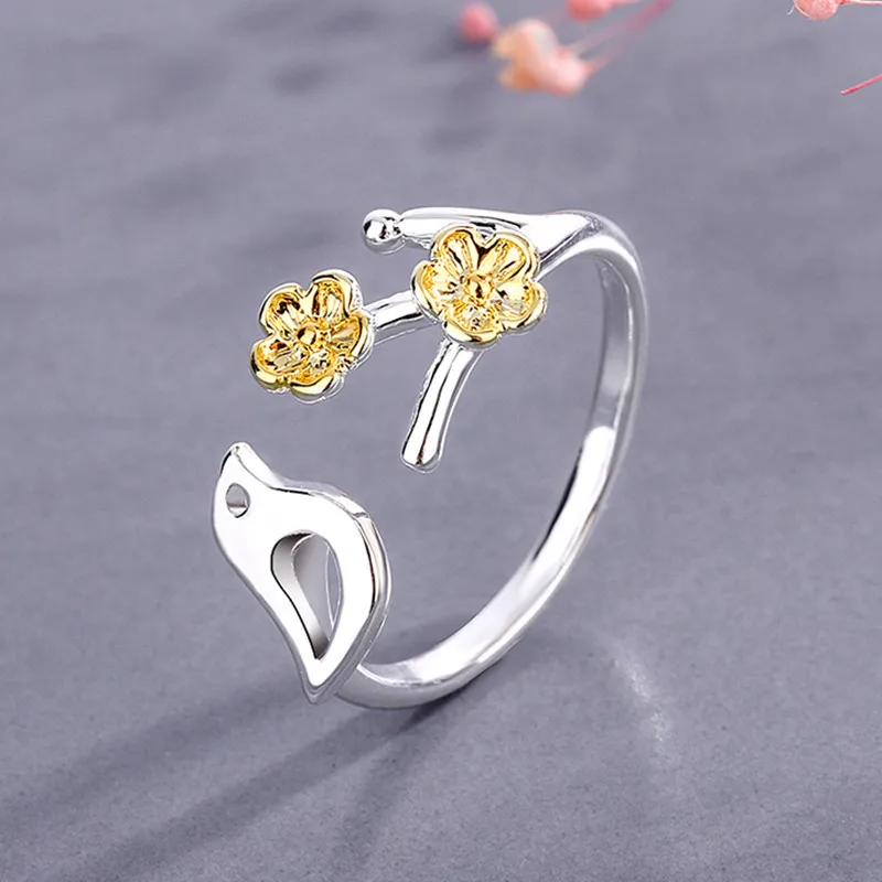 Anelli di fiori originali in argento Sterling 925 per le donne Counple Wedding fidanzamento anello di piante di diamanti da donna in argento gioielleria raffinata