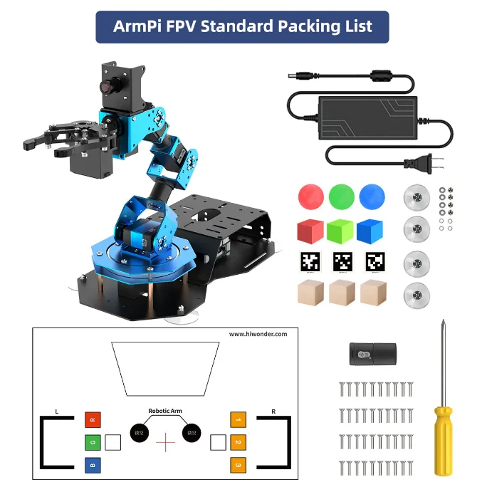 Industrial Robot Arm ArmPi FPV High Positioning Precision Pick And Place For Education By Hiwonder