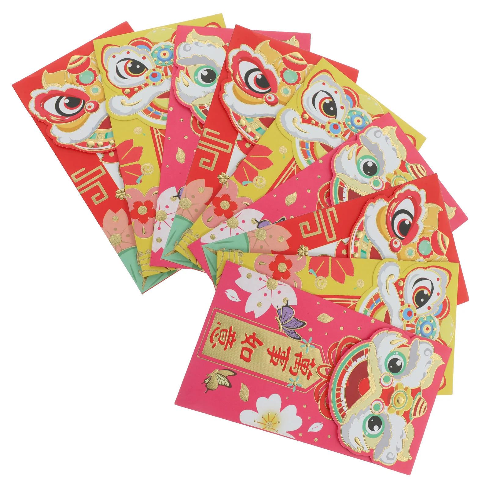

30 Pcs Lion Head Red Envelopes New Year Packets Lucky Money Decorations Premium Paper Sturdy Safe Creative Chinese