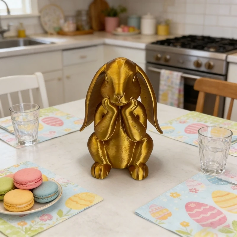 Sophisticated Antique Appearance Rabbit Figure Fashionable Addition For Modern Or Conventional Indoor Enhancement 3XUF