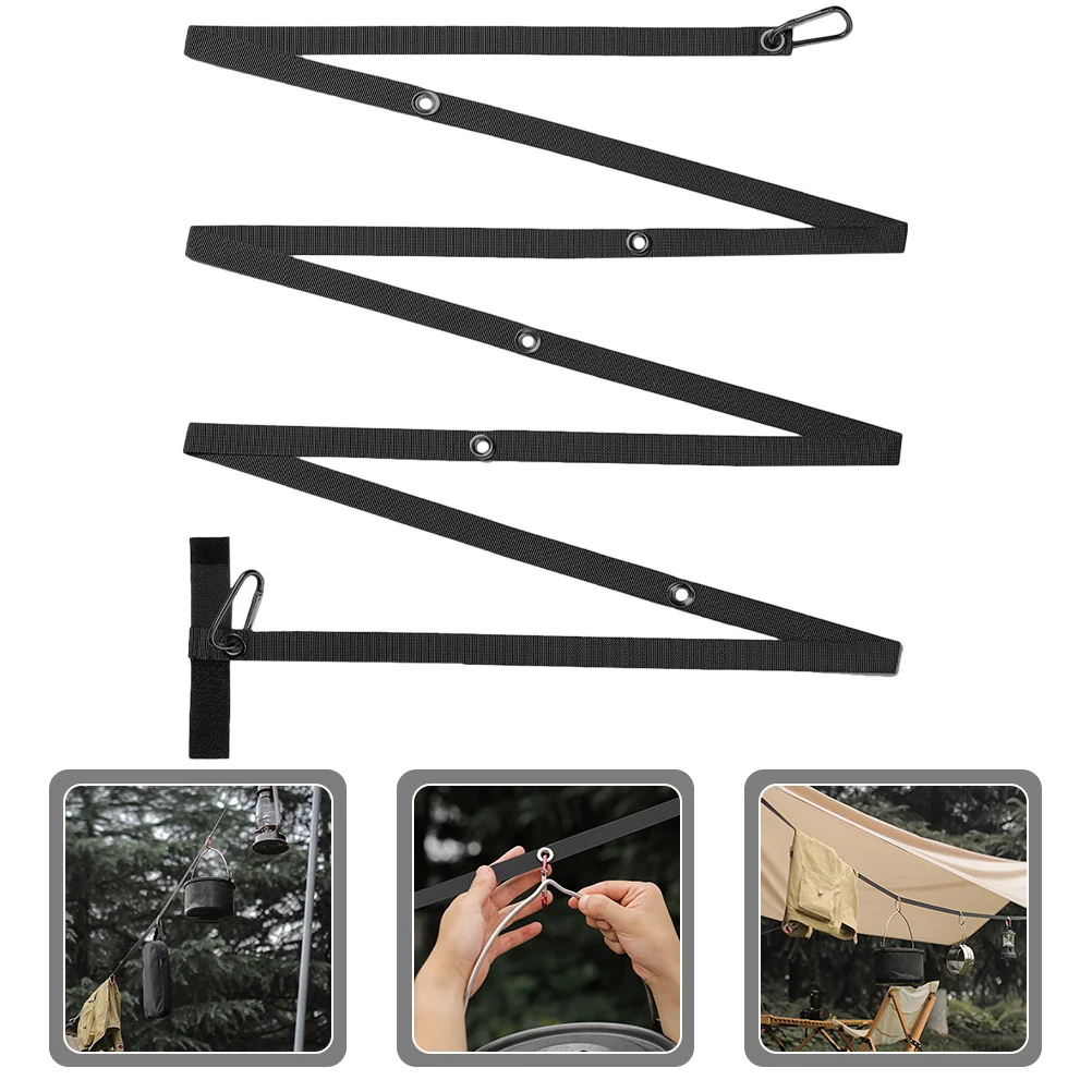 

1 Set Multi-Function Camping Tent Strap Portable Clothes Drying Rope Windproof Hanging Lanyard For Lanterns Cookware Clothing