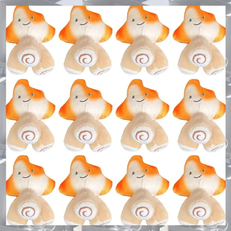 A84F-Small Charcoal Flame Pile Soft Plush  School Bag Decoration Keychain Children's Birthday Gift