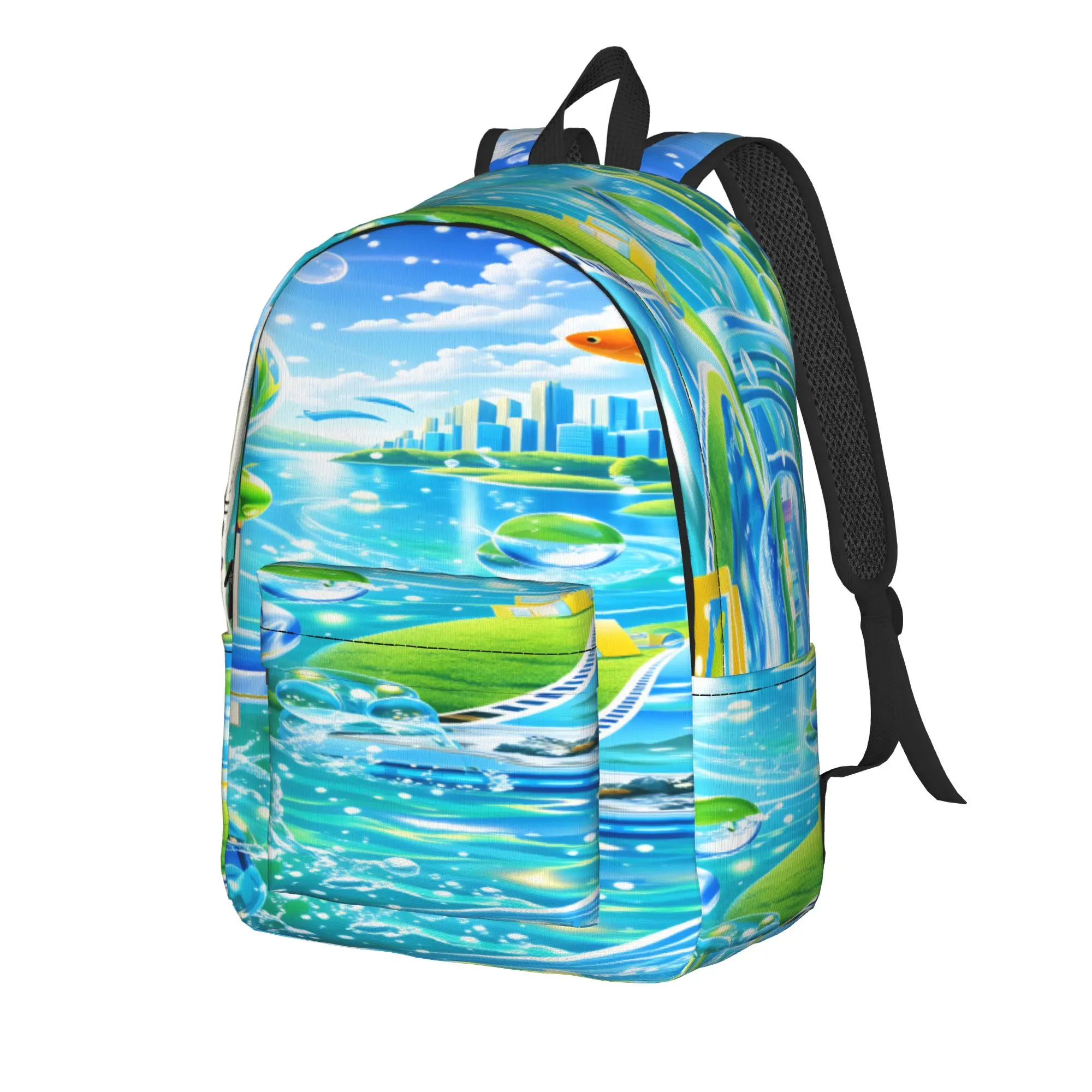 Frutiger Aero Backpack  Workout Backpacks Boy Designer Big High School Bags Elegant Rucksack