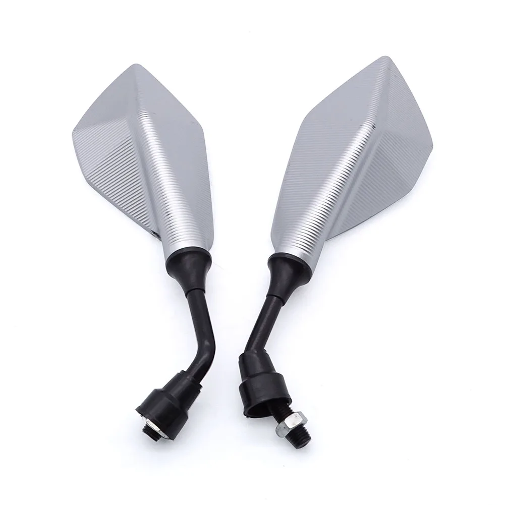 2 Stück 10mm Weitwinkel Verstellbare Motorrad-Rückspiegel Flexible Fahrrad-Seitenspiegel für Fahrrad-Rückansicht Sicherheit – Detail 27