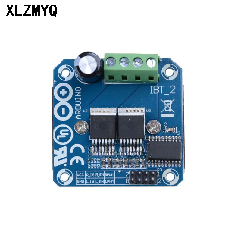Double BTS7960 43A H-bridge High Power Motor Driver Module For Arduino MCU DIY Smart Car Robot Current Diagnostic DIY Electronic