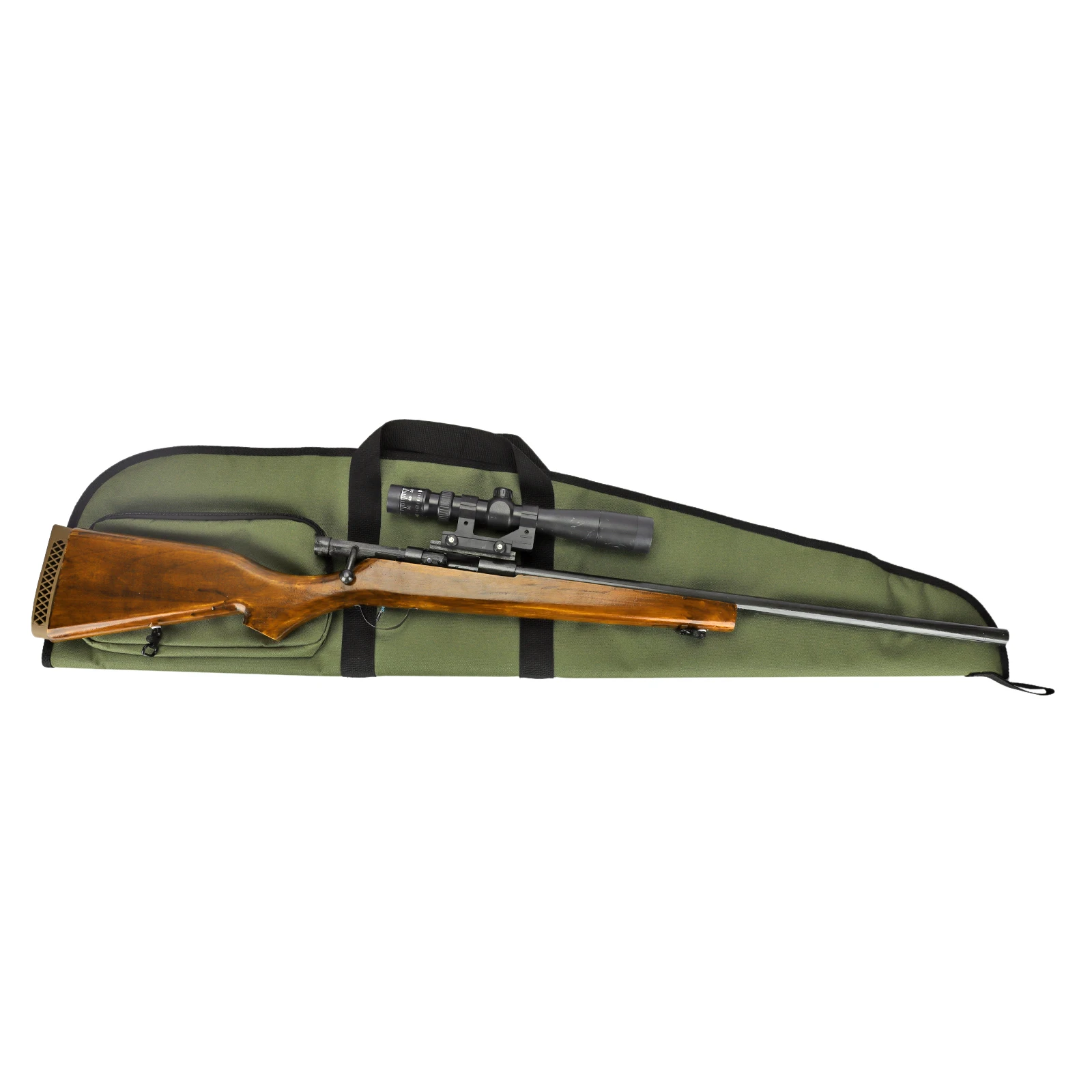 Tourbon 112 cm Nylon-Gewehrtasche, Schutztasche für Gewehre, weich gepolstert, mit Schultergurt, grün, Jagdzubehör – Detail 10