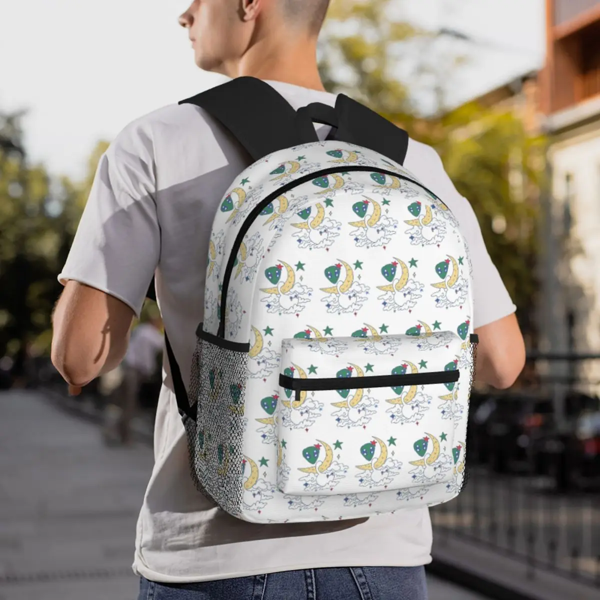 حقيبة ظهر The Cat Is The Alien Student حقيبة مدرسية للمشي لمسافات طويلة والسفر Daypack للأولاد والبنات حقيبة كتب عصرية حقائب كتف