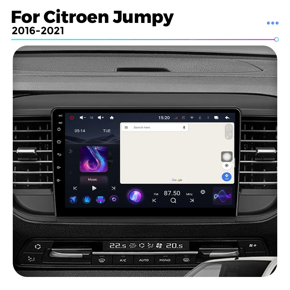 Car Radio Video For Citroen Jumpy 3 SpaceTourer For Peugeot Expert 3 For Toyota Proace 2016 - 2021 Android 14  Multimedia Video