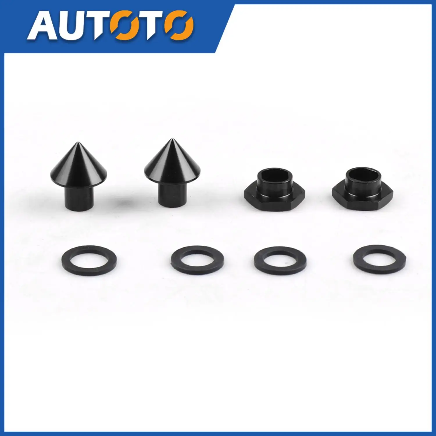 

1set Car Aluminum Pointed Rear Window Glass Strut Kit Pointed shape Fits For Civic 92-95 EG -Black Universal Car Accessories