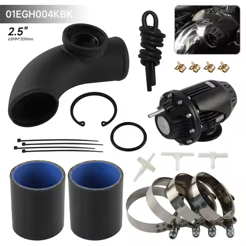 3" / 2.75" / 2.5" 90 Degree Flange Pipe + SQV Blow Off Valve BOV IV 4 + Silicone Hose kit