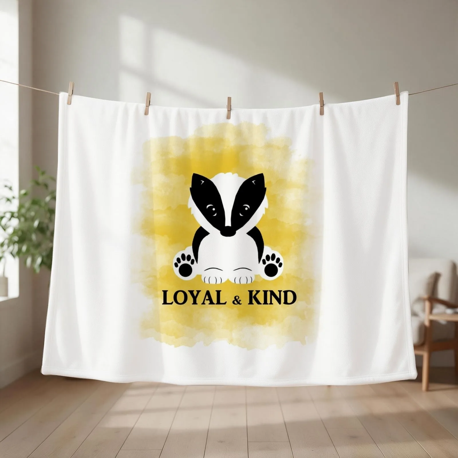 Cute Badger Throw Blanket Retros Designers Flannel Fabric Blankets For Baby Blankets