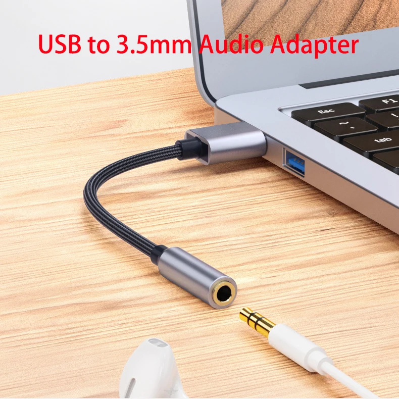 

Compact USB-C to 3.5mm Adapter w/ Mic Input - Solve Headset No Mic Issue, Anodized Alloy, 20cm/1m Length