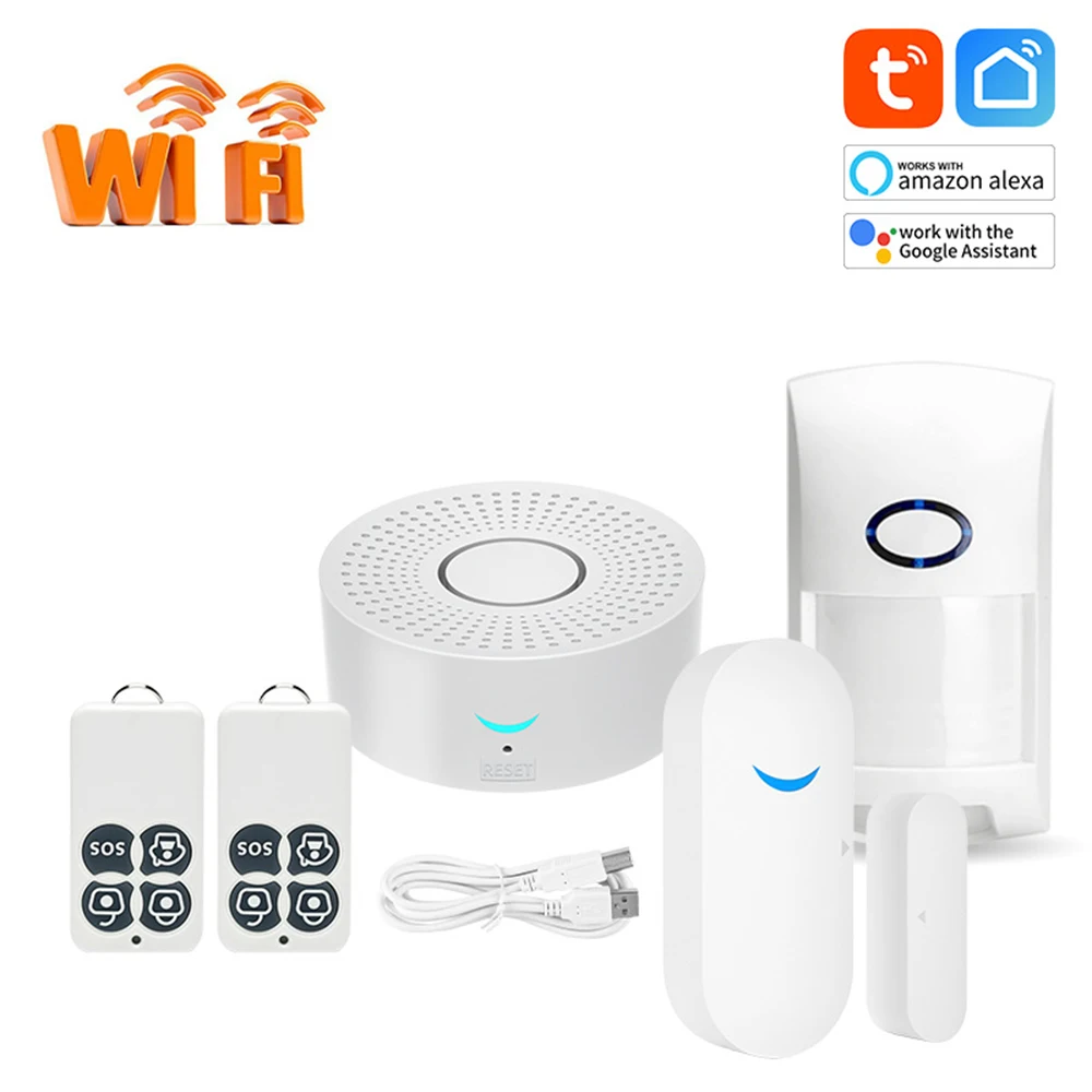 Wireless WiFi Arming Disarming SOS Remote Anti-theft Alarm System Powerful Horn Alarm for Precaution System Alarm Kit