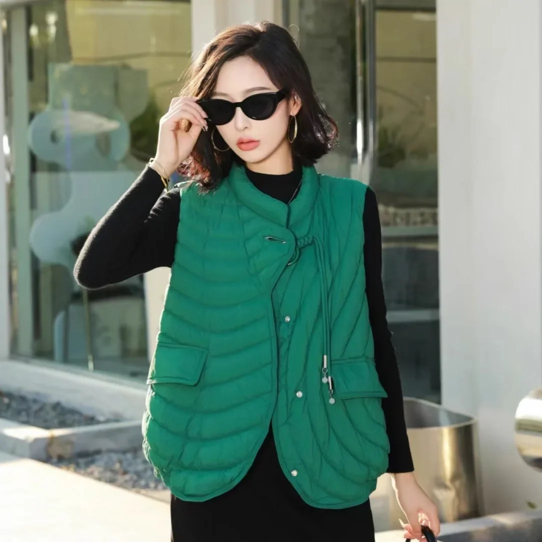 

Autumn and Winter Women's Down Vest Commuting Retro Fashion Vest