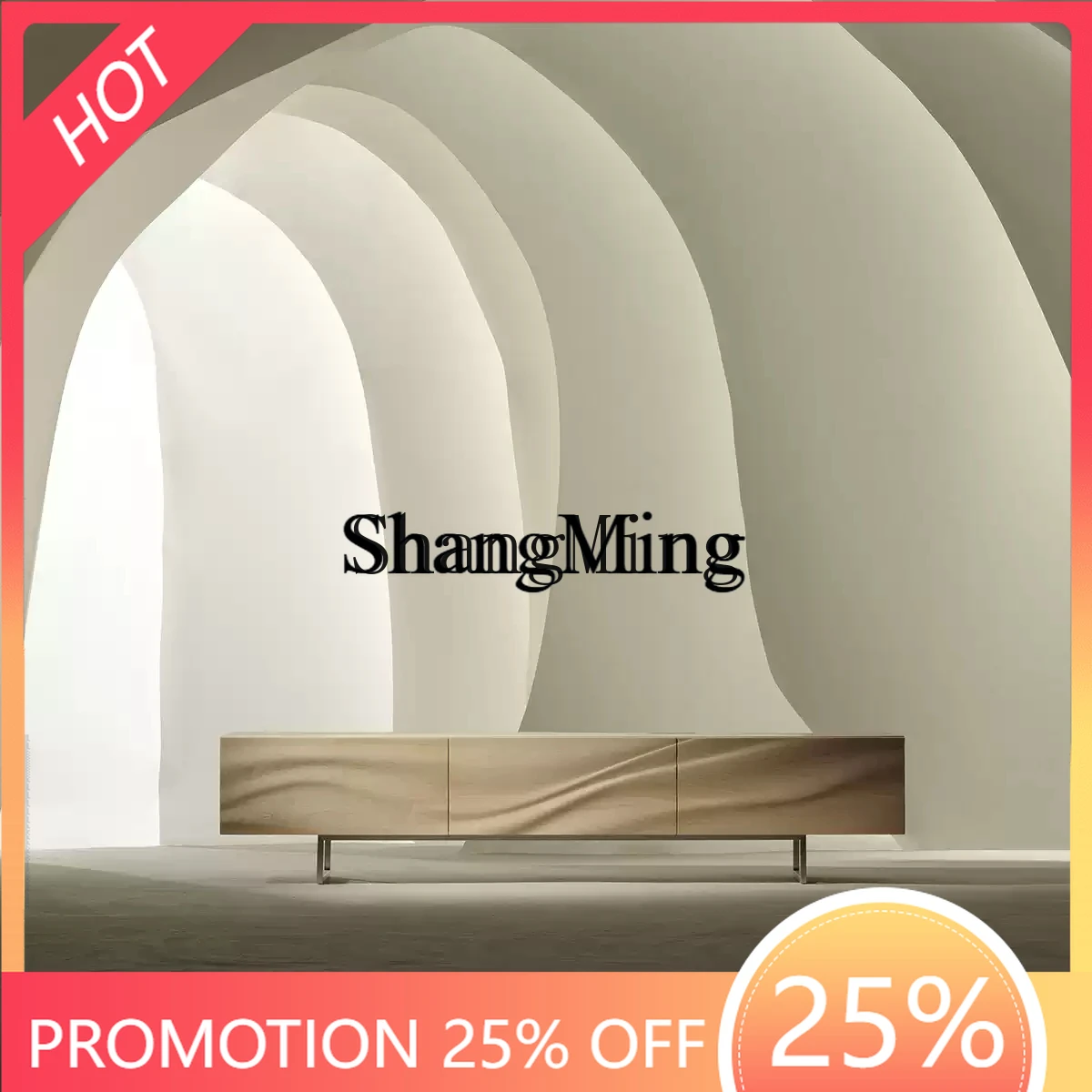 

FG White Ash Red Oak Black Walnut Solid Wood TV Cabinet Vintage Style Minimalist Living Room Furniture