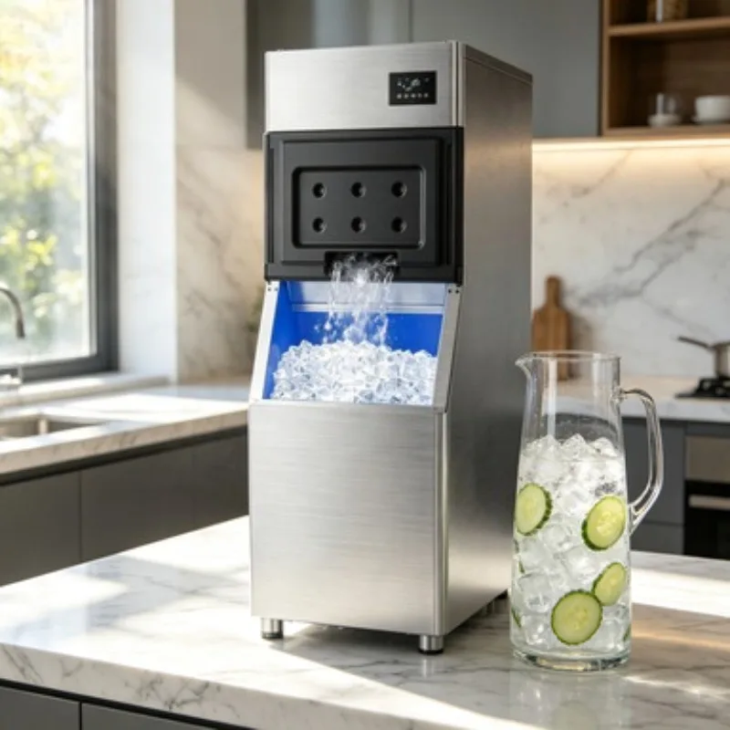 Energy Efficient Commercial Ice Machine 250kg/24H Cube Ice Maker Stainless Steel for Restaurant Milk Tea Shop Sale
