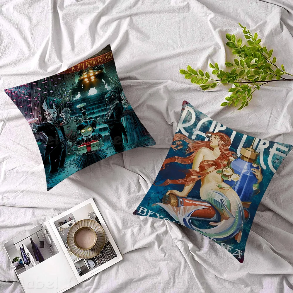 

Bioshock Rapture Cushion Cover Inches Farmhouse Decor Home Throw Pillow Covers For Couch Decorations