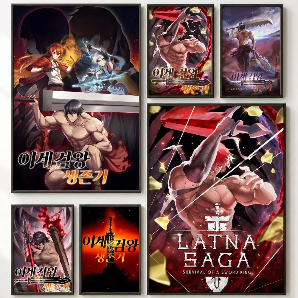 Latna Saga Survival of a Sword King Poster HD poster wall art self-stick no-residue for home cafe office great gift