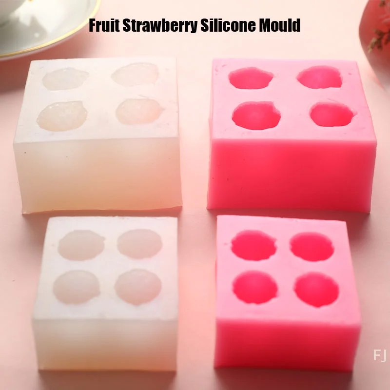 

[YU]Strawberry Silicone Mould Fondant Chocolate Jelly Making Tool Decoration Fruit Mold Oven Steam Available DIY Clay Resin Art