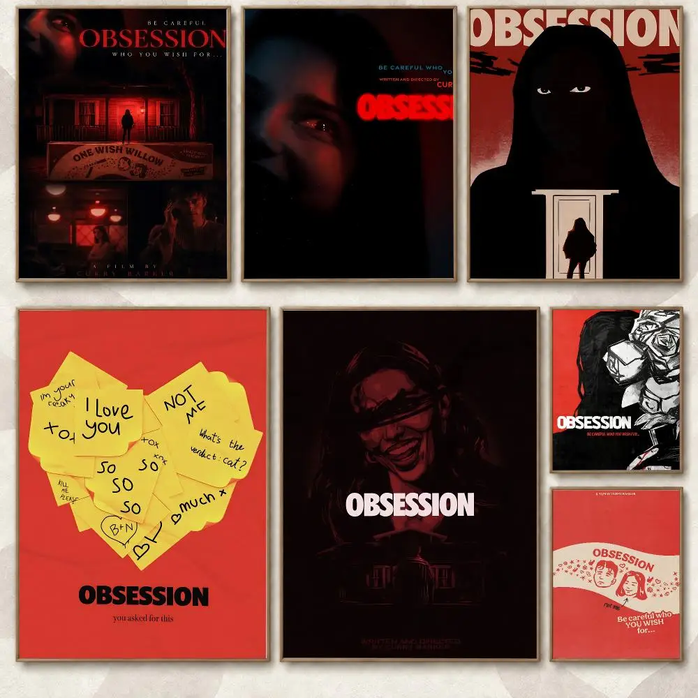Obsession Dramatic Theme Dark Romantic Style Aesthetic Poster Aesthetic Art Print for Bedroom & Living Room Decor, Unframed