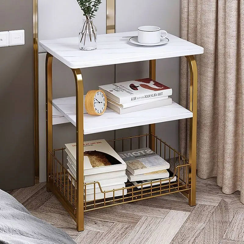 Nightstand, internet-famous light luxury small bedside table, home bedroom simple bedside storage , multifunctional
