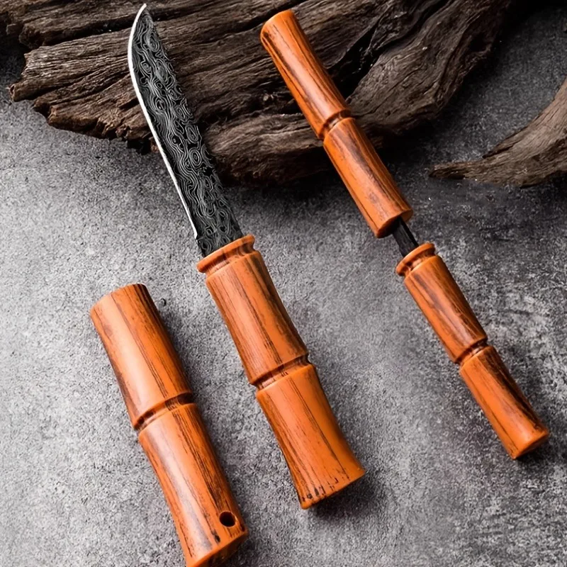 1PC High Hardness Cutting Knife, EDC Fixed Blade, Portable Pocket Knife, Perfect for Camping, Backpacking and Outdoor Adventures