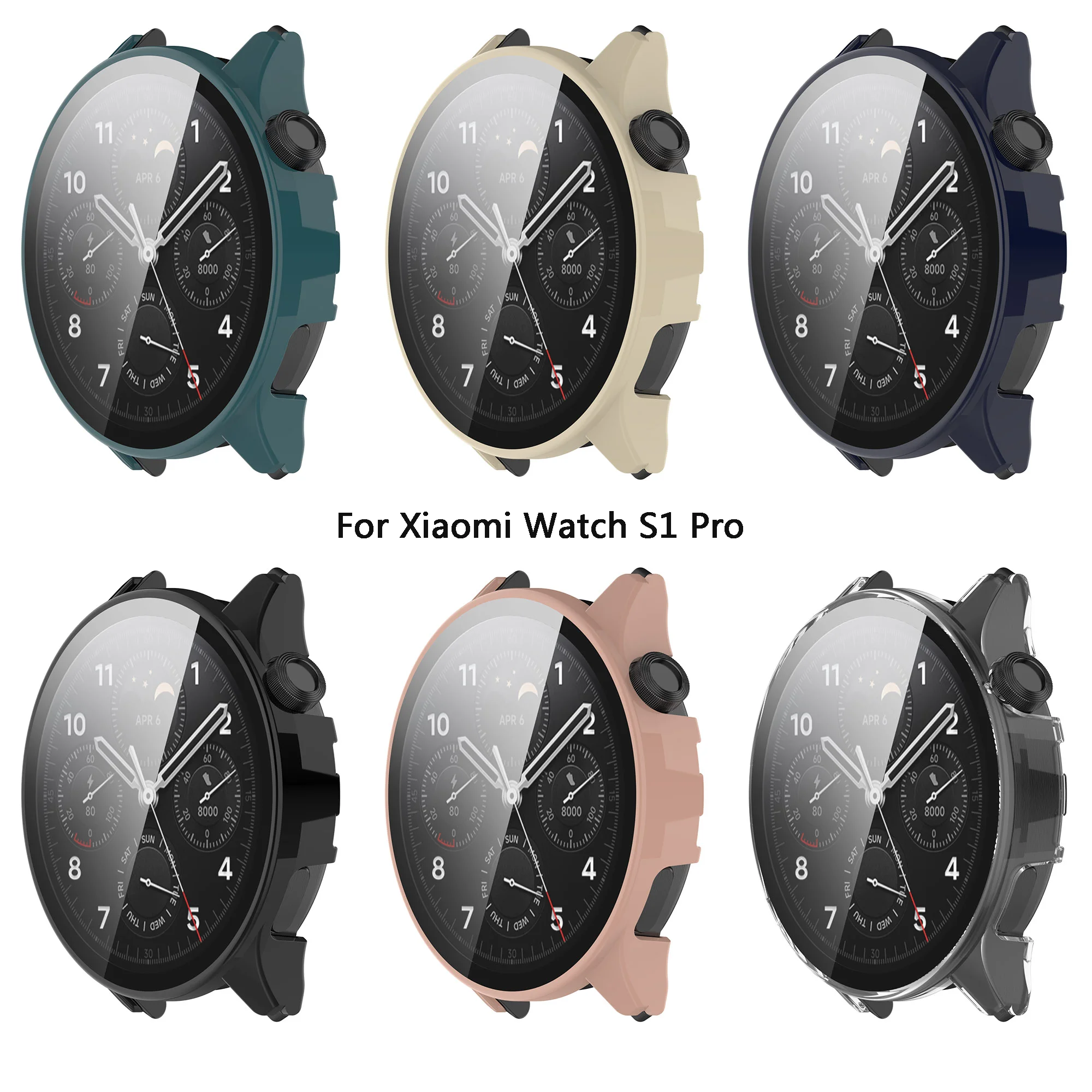 Protector Case Screen Glass For Xiaomi watch S1 Pro Smart watch PC Hard Edge Protective Cover For Mi watch S1 Bumper Accessories