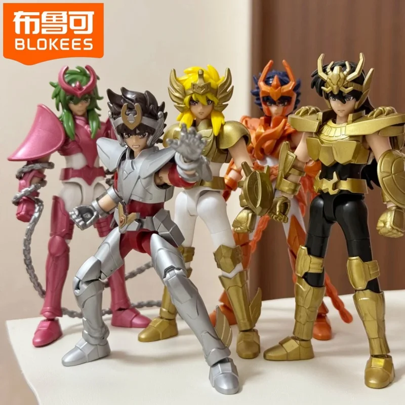 

Blokees Saint Seiya Blind Box Galaxy Version Vol.4 Gold Zodiac Anime Virgo Saga Action Figures Assembled Model Toy Collectible