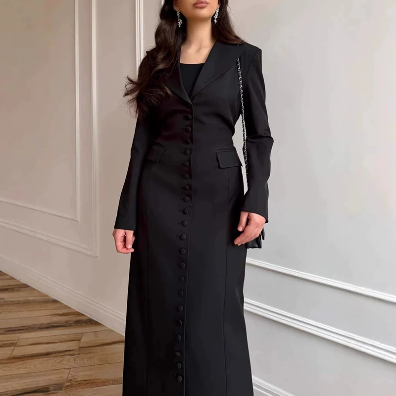 

Платье А-силуэта с кружевными вставками, однотонное, на пуговицах, модное длинное платье, весенне-осеннее, с длинными рукавами, женское вечернее платье