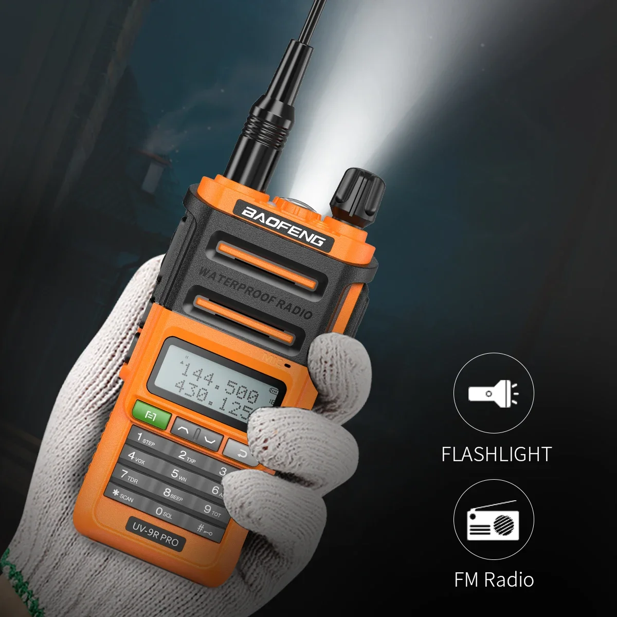 Baofeng UV-9R PRO  Waterproof IP67 Dual Band 136-174/400-520MHz Radio Upgraded of UV-9R Long Range Walkie Talkie  UV-XR BF-9700