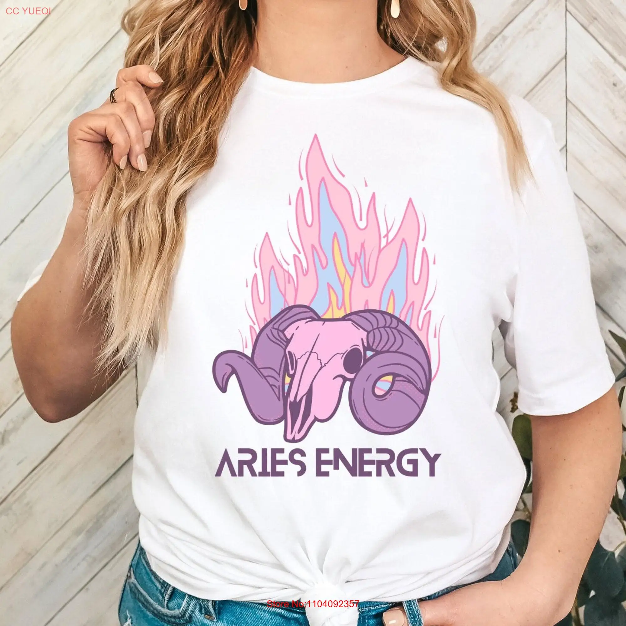 Zodiac Aries Energy  T Shirt long or short sleeves