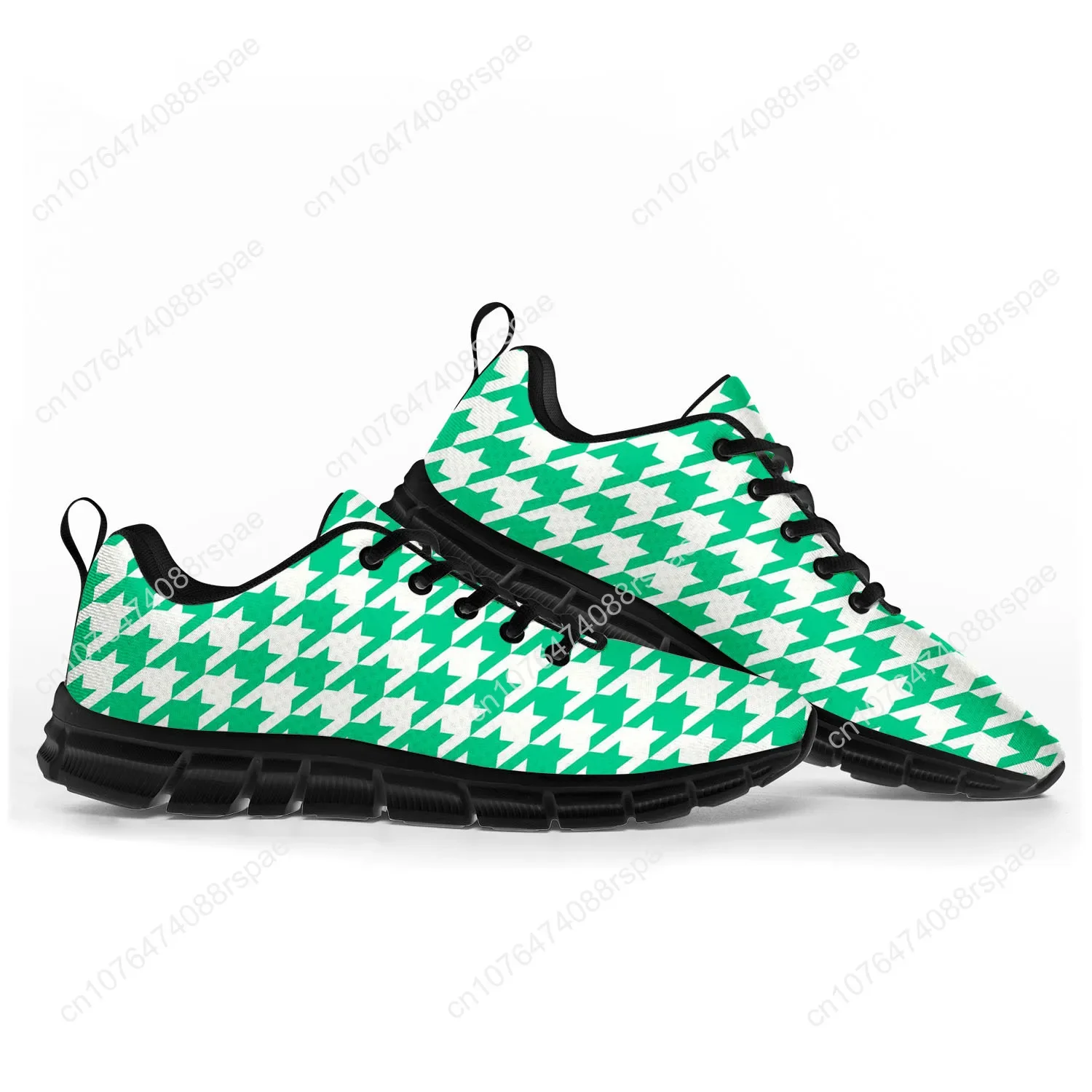 Houndstooth Patroon Pop Sportschoenen Heren Dames Tiener Kinderen Sneakers Casual Custom Hoge Kwaliteit Paar Schoenen Zwart